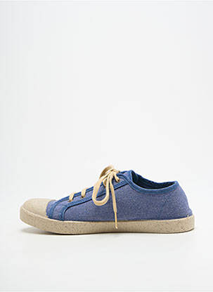 Baskets bout rond talon plat jusqu'à 3cm bleu TITANITOS femme