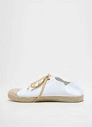 Baskets bout rond talon plat jusqu'à 3cm blanc TITANITOS femme