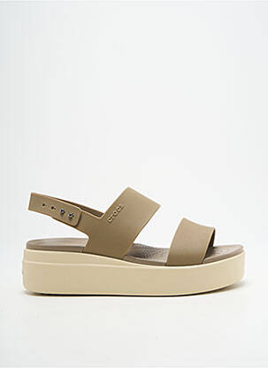 Sandales/nu pieds talon compensé talon de 4 à 6cm marron CROCS femme