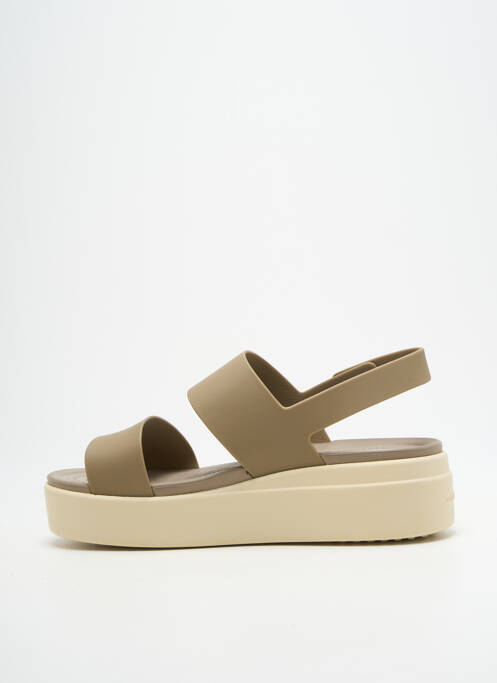 Sandales/nu pieds talon compensé talon de 4 à 6cm marron CROCS femme