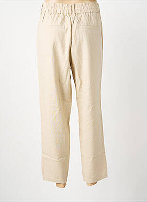 Pantalon 7/8 taille à pinces taille normale beige ONLY femme