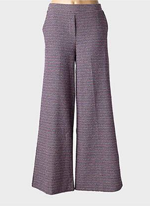 Pantalon flare stretch taille haute rose IMPREVU femme
