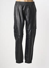 Pantalon cargo taille élastique taille haute noir OAKWOOD femme