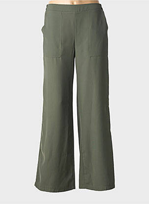 Pantalon flare taille élastique taille normale vert EMA BLUE'S femme