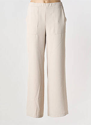 Pantalon flare taille élastique taille normale beige EMABLUES femme