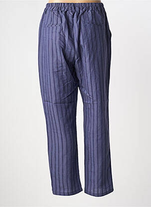 Pantalon droit tissage popeline taille normale bleu NINETTE femme