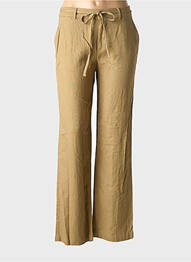 Pantalon droit tissage crêpe taille haute vert ONLY femme