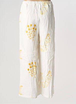 Pantalon large tissage crêpe taille normale jaune THE CORNER femme