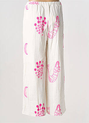 Pantalon large tissage crêpe taille normale rose THE CORNER femme