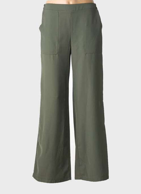 Pantalon flare taille élastique taille normale vert EMA BLUE'S femme