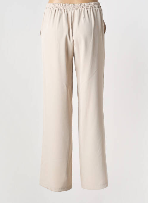 Pantalon flare taille élastique taille normale beige EMA BLUE'S femme