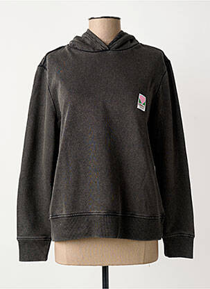 Sweat-shirt à capuche stretch manches longues gris ONLY femme