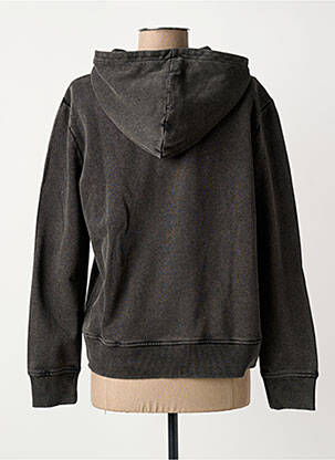 Sweat-shirt à capuche broderie manches longues gris ONLY femme