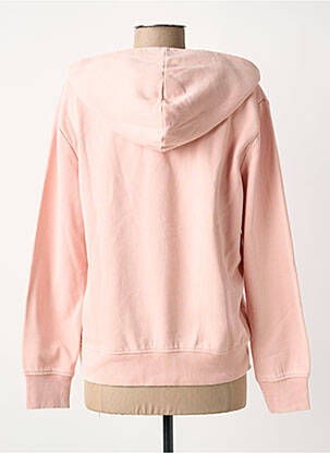 Sweat-shirt à capuche broderie manches longues rose ONLY femme