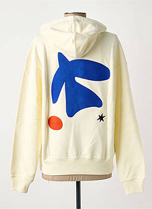 Sweat-shirt à capuche stretch manches longues beige VRAI* femme