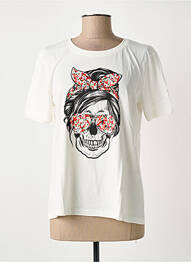 T-shirt sérigraphie manches courtes blanc ONLY femme
