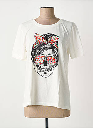 T-shirt sérigraphie manches courtes blanc ONLY femme