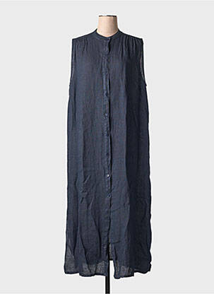 Robe longue sans manche sans manche bleu MINETTE femme