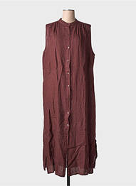 Robe longue sans manche sans manche marron MINETTE femme