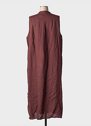 Robe longue sans manche sans manche marron MINETTE femme