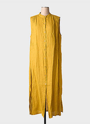 Robe longue sans manche sans manche jaune MINETTE femme