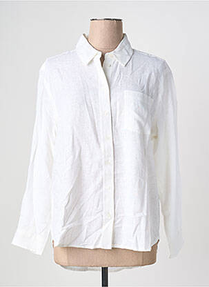 Chemisier coupe droite manches longues blanc ONLY femme