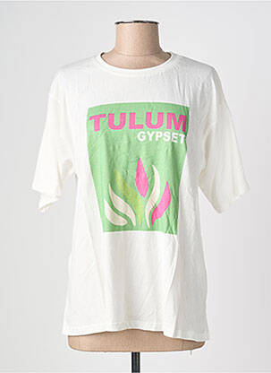 T-shirt stretch manches courtes blanc MINETTE femme