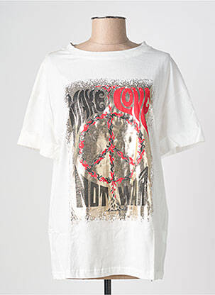 T-shirt coupe droite manches courtes blanc MINETTE femme