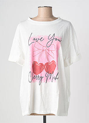 T-shirt coupe droite manches courtes blanc MINETTE femme
