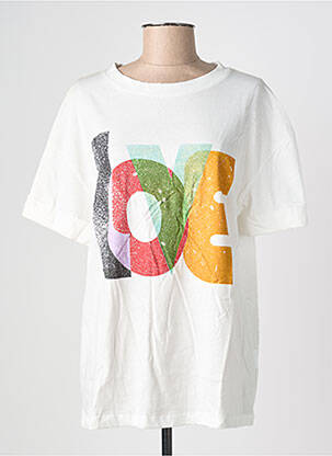T-shirt coupe droite manches courtes blanc MINETTE femme