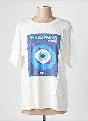 T-shirt coupe droite manches courtes blanc MINETTE femme