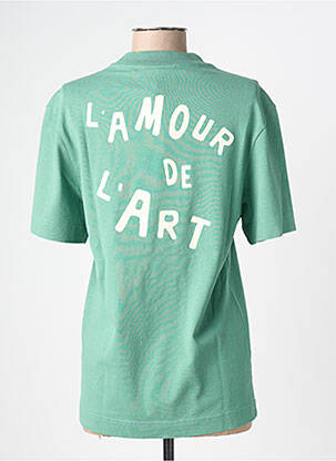 T-shirt sérigraphie manches courtes vert VRAI* femme