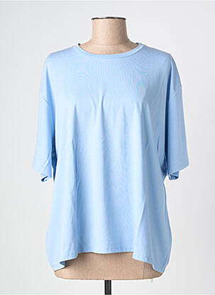 T-shirt coupe droite manches courtes bleu THE CORNER femme
