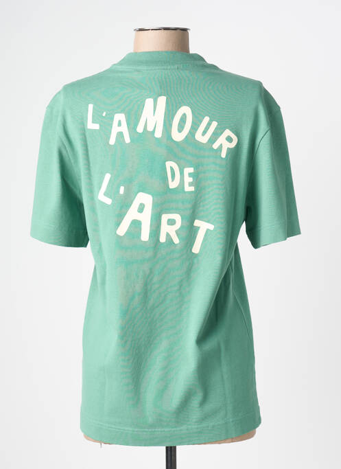 T-shirt sérigraphie manches courtes vert VRAI* femme