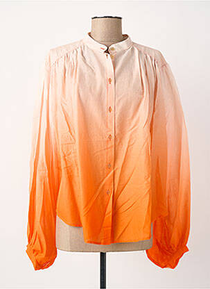 Chemisier coupe cintrée manches longues orange IMPREVU femme