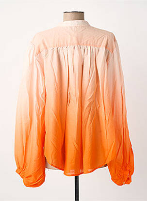 Chemisier coupe cintrée manches longues orange IMPREVU femme