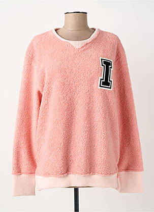 Sweat-shirt stretch manches longues rose IMPREVU femme