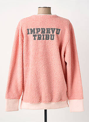 Sweat-shirt stretch manches longues rose IMPREVU femme