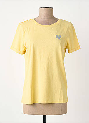 T-shirt sérigraphie manches courtes jaune ONLY femme