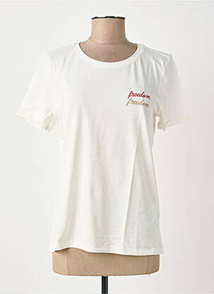 T-shirt sérigraphie manches courtes blanc ONLY femme