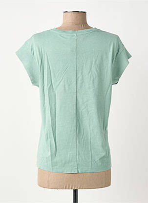 T-shirt sérigraphie manches courtes bleu IMPREVU femme