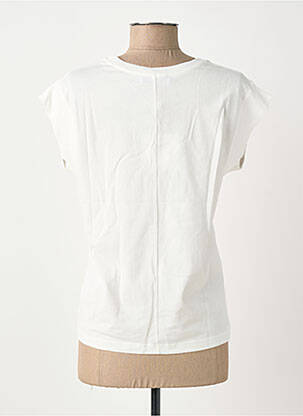 T-shirt sérigraphie manches courtes blanc IMPREVU femme