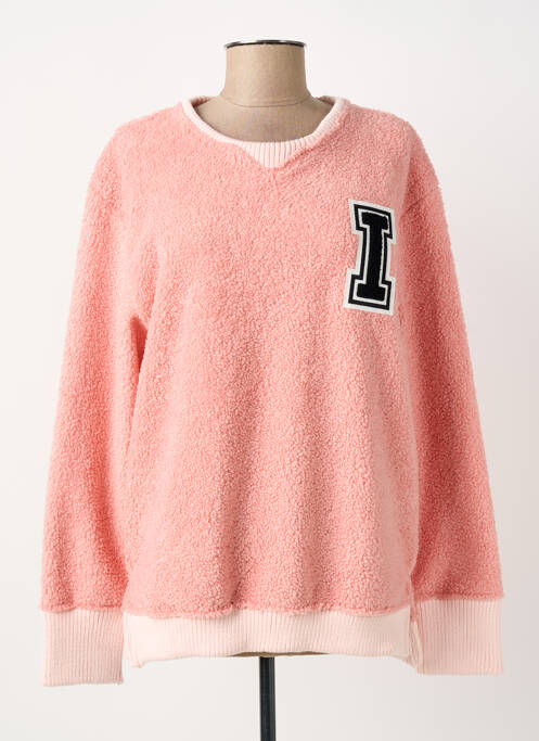 Sweat-shirt stretch manches longues rose IMPREVU femme