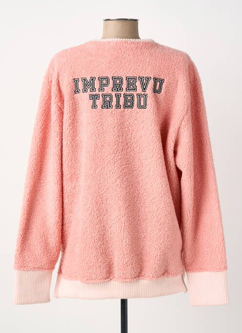 Sweat-shirt stretch manches longues rose IMPREVU femme