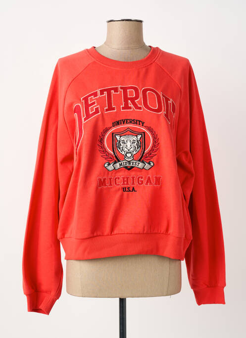 Sweat-shirt stretch manches longues rouge ONLY femme