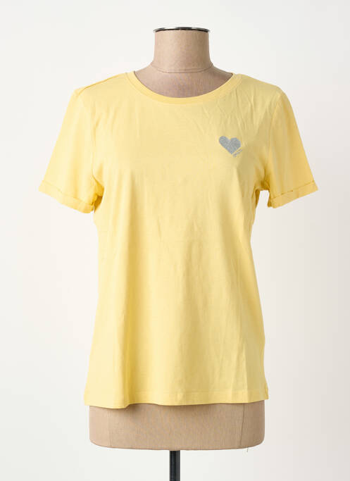 T-shirt sérigraphie manches courtes jaune ONLY femme