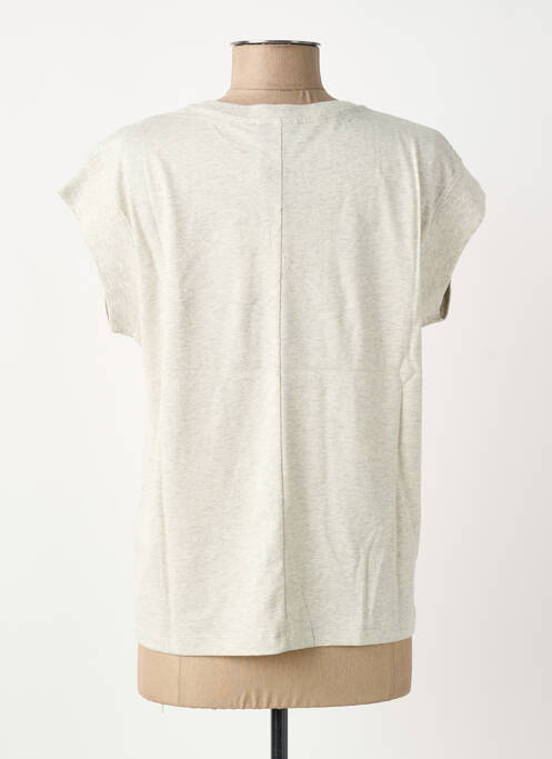 T-shirt sérigraphie manches courtes gris IMPREVU femme