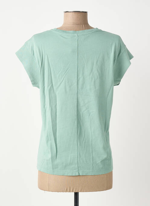 T-shirt sérigraphie manches courtes bleu IMPREVU femme