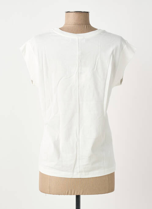 T-shirt sérigraphie manches courtes blanc IMPREVU femme