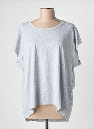 T-shirt stretch manches courtes gris ADILYNN femme